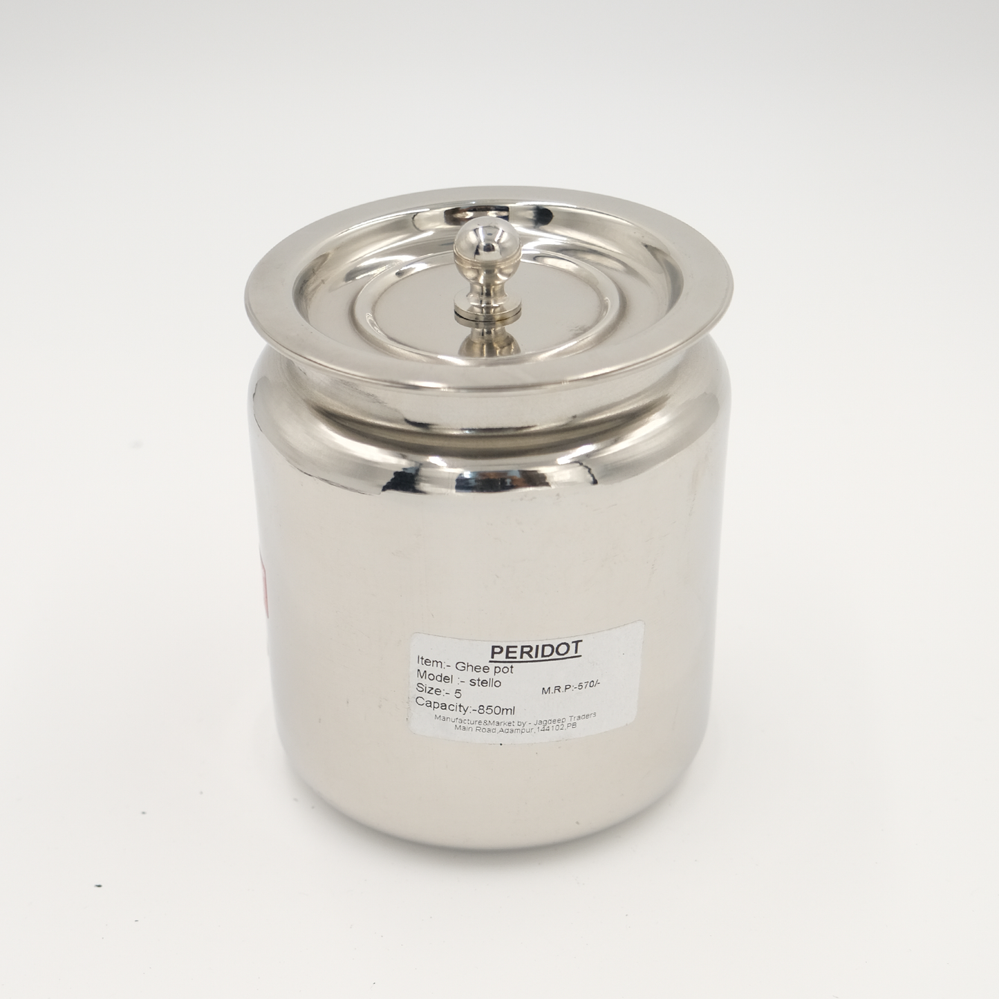 Stainless Steel Ghee Pot 650ml