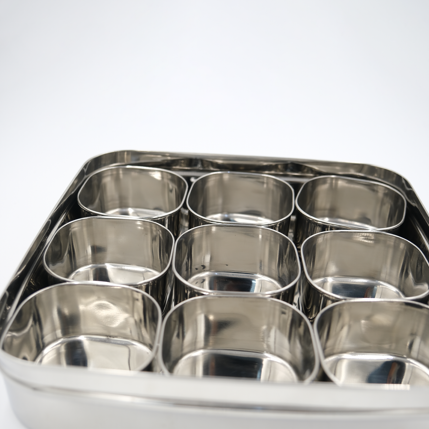 Stainless Steel Masala Box 9 compartments