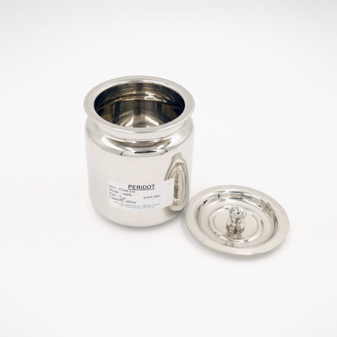 Stainless Steel Ghee Pot 300ml