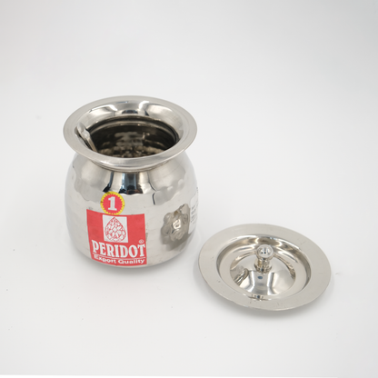 Stainless Steel Ghee Pot Matka with Spoon