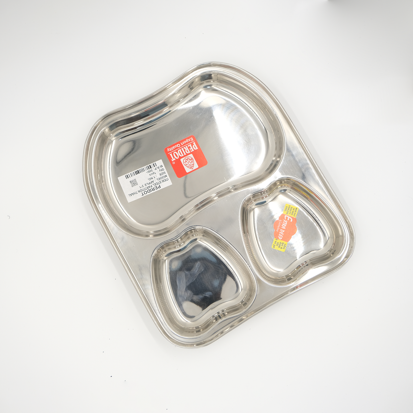 Apple Design Stainless Steel Thali