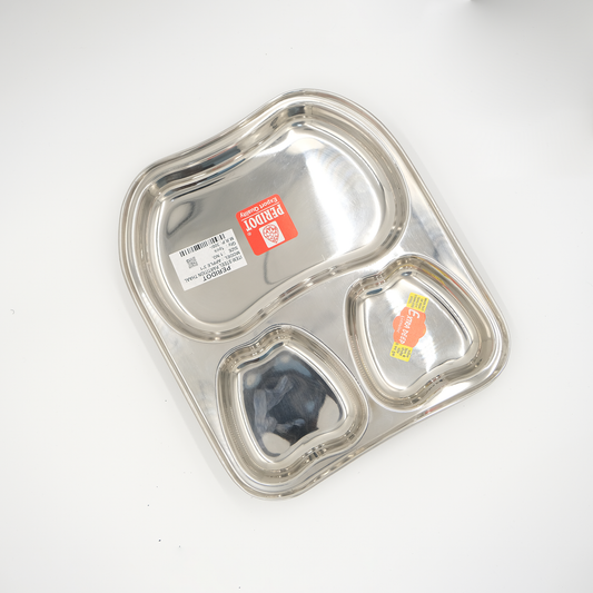 Apple Design Stainless Steel Thali