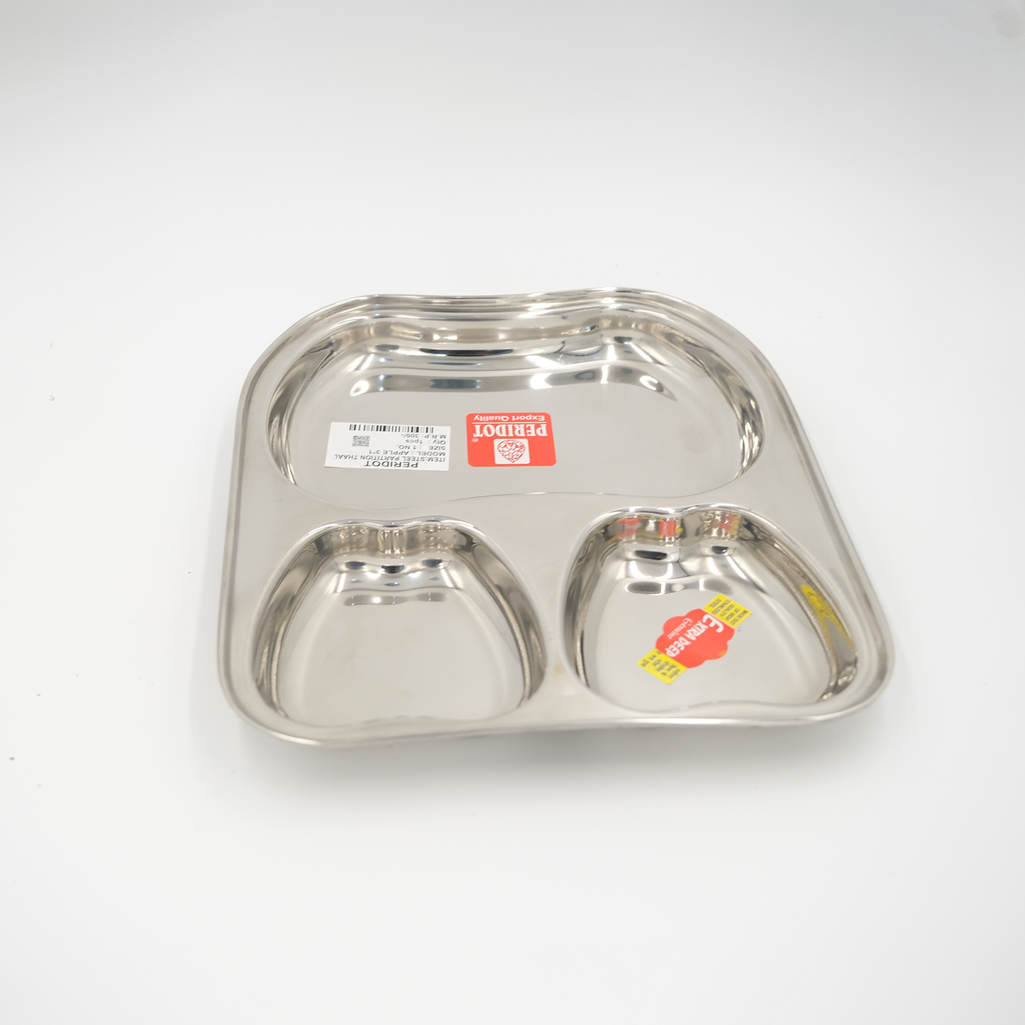 Apple Design Stainless Steel Thali