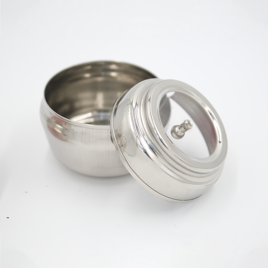 Stainless Steel See Through Ghee Pot with spoon