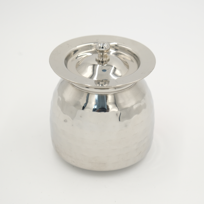 Stainless Steel Ghee Pot Matka with Spoon